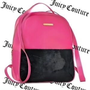 Rare Juicy Couture Pink & Black Backpack NWT